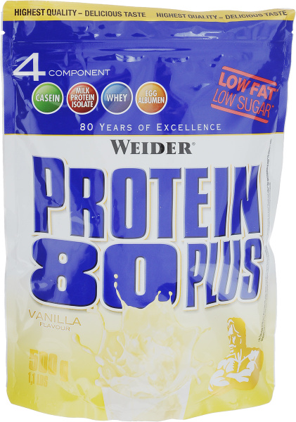 Протеин Weider "Protein 80 Plus", ваниль, 500 г - купить с доставкой по ...