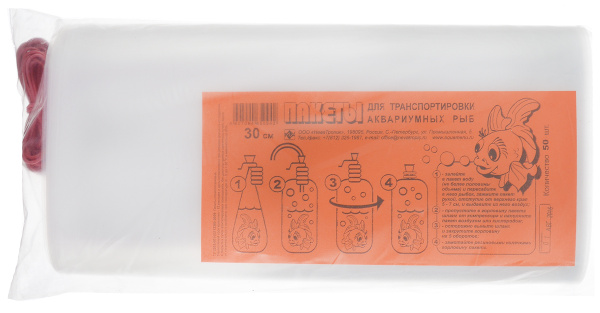 Пакеты для транспортировки аквариумных рыбок "Аква Меню", с резинками ...