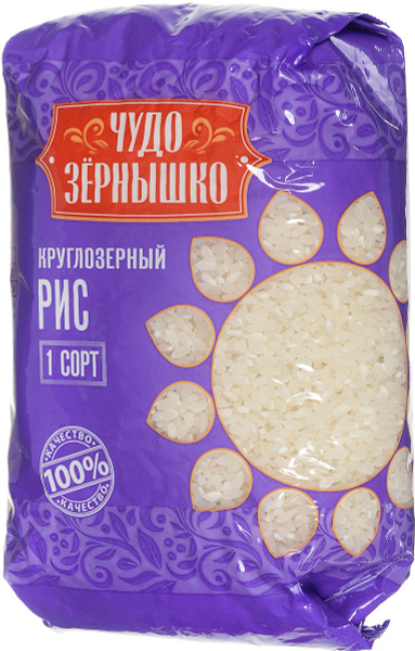Чудо Зернышко Рис круглозерный 1 сорт, 800 г - купить с доставкой по ...