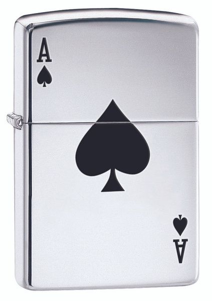 Зажигалка Zippo "Lucky Ace", 3,6 х 1,2 х 5,6 см - купить с доставкой по ...