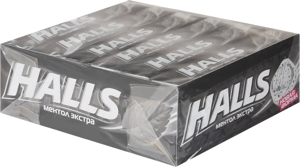 Halls Ментол Экстра леденцы, 12 пачек по 24,5 г - купить с доставкой по ...