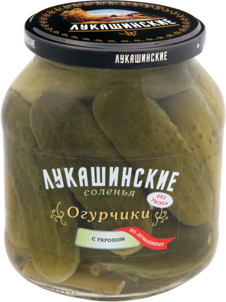 Лукашинские огурчики соленые по-домашнему с укропом, 670 г - купить с ...