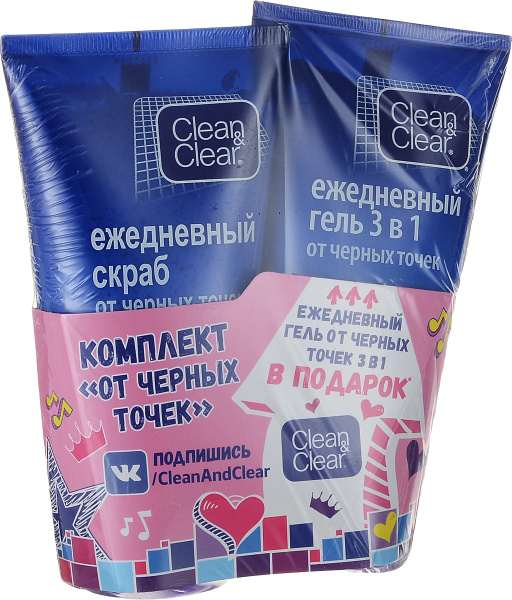 Clean&Clear Ежедневный скраб для лица, от черных точек, 150 мл ...