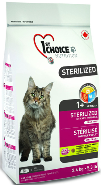 Сухой корм для кошек 1st Choice Sterilized терилизованных, с курицей и ...