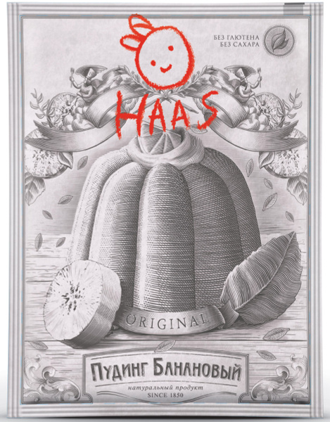 Haas Пудинг банановый, 40 г - купить с доставкой по выгодным ценам в ...