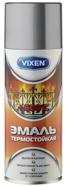 Аэрозольная краска Vixen Эмаль термостойкая "Vixen", аэрозоль, 520 мл ...