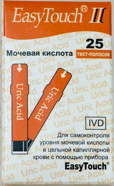 Тест-полоски на мочевую кислоту "EasyTouch", 25 шт купить на OZON по ...