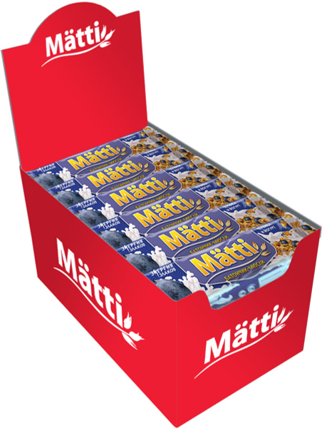 Matti батончик мюсли черника и йогурт, 36 шт по 24 г - купить с ...