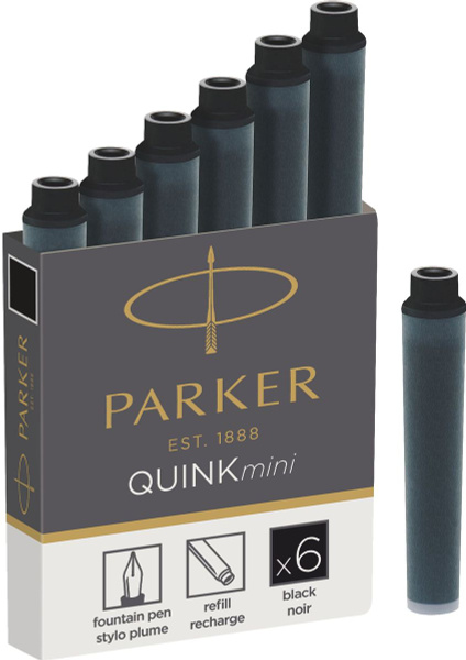 Parker Картридж-мини с чернилами для перьевой ручки QUINK SHORT цвет ...