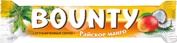 Bounty Mango шоколадный батончик, 52 г - купить с доставкой по выгодным ...