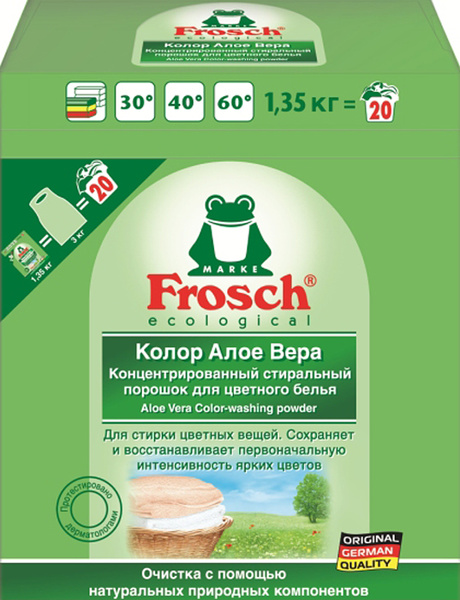 Frosch Стиральный порошок 1350 г Для цветных тканей - купить с ...