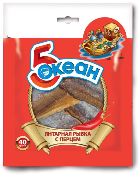 5 Океан янтарная рыбка с перцем, 40 г - купить с доставкой по выгодным ...