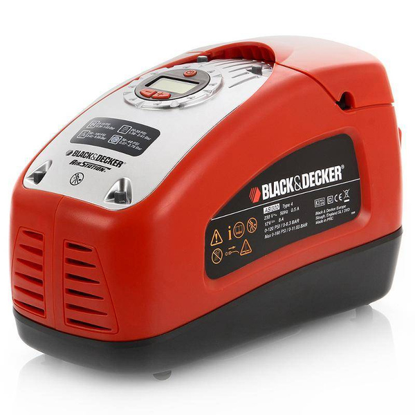 Компрессор автомобильный BLACK+DECKER, ASI300 454176881 для шин по ...