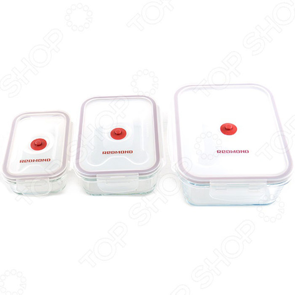 Контейнер вакуумный для еды REDMOND, 160 х 110 х 50; 180 х 110 х 50 ...