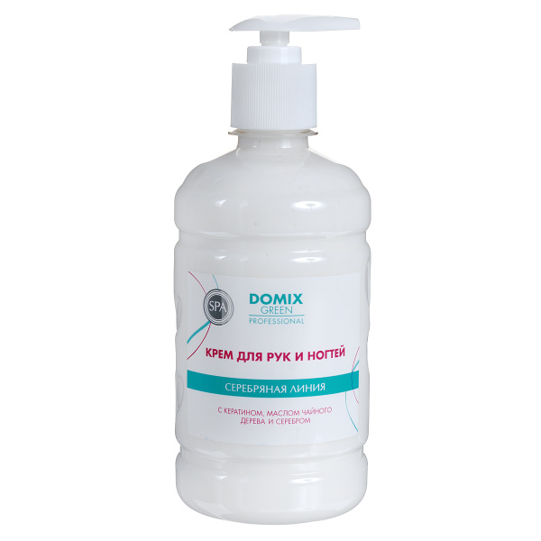 Domix Green Крем для рук и ногтей с кератином, маслом чайного дерева и ...