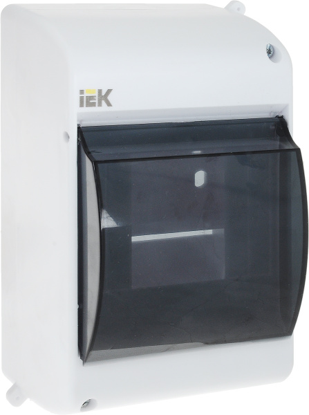 Бокс для автоматов IEK 4 модуля с прозрачной дверцей белый IP30 ...