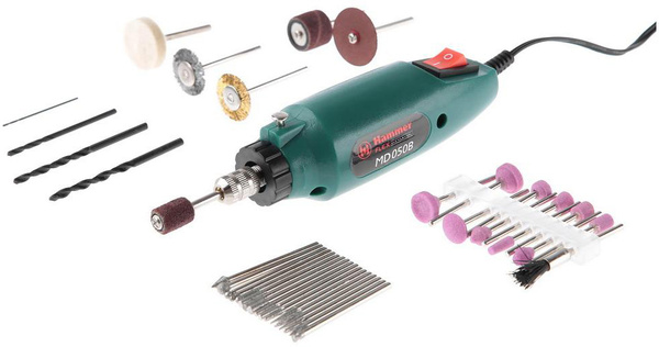 Гравер Hammer Flex MD050B, с насадками, 81 предмет, 262594 4,8 Вт ...