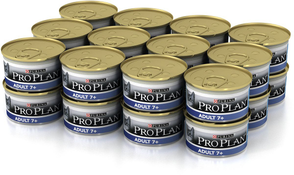 PRO PLAN - консервы для кошек старше 7 лет мусс тунец, банка 85г х 24 ...