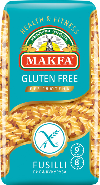 Макаронные изделия Makfa спирали Fusilli, без глютена, 300 г - купить с ...