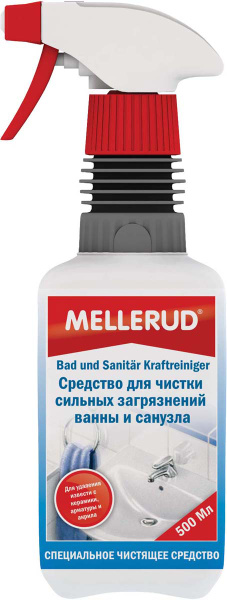 Средство для чистки сильных загрязнений ванны и санузла "Mellerud", 500 ...