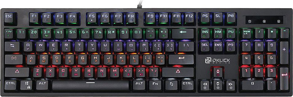 Игровая клавиатура проводная Oklick Vortex 940G (BLUE SWITCH), черный ...
