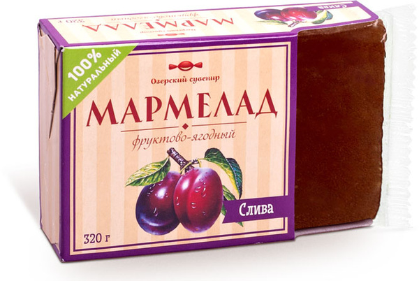 Озерский сувенир мармелад фруктово-ягодный слива, 320 г - купить с ...