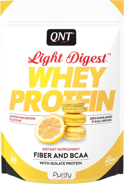 Протеин QNT "Light Digest Whey Protein", лимонно-миндальное печенье ...