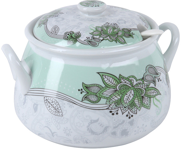 Супница керамическая Rosenberg RCE-320003, 2500 мл, , с половником и ...