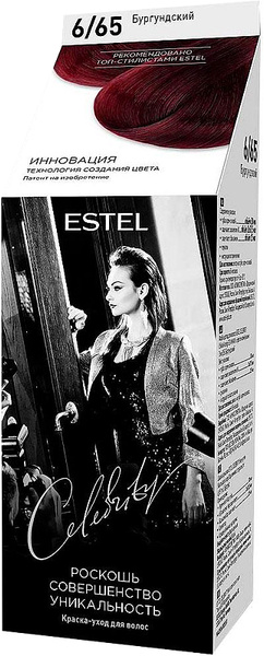 ESTEL CELEBRITY Краска-уход для волос без аммиака тон бургундский CL 6 ...