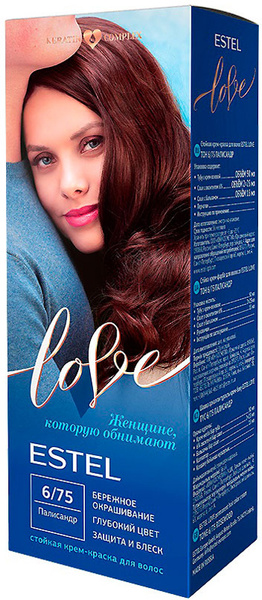 ESTEL Стойкая крем-краска для волос Love тон 6/75 Палисандр - купить с ...