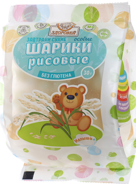 Здоровей шарики рисовые без сахара, 30 г - купить с доставкой по ...