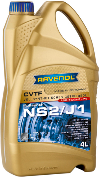 Масло трансмиссионное Ravenol "CVTF NS2/J1 Fluid, синтетическое, 4 л ...