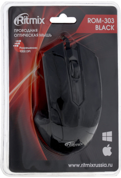 Игровая мышь Ritmix Ritmix ROM-303 Gaming мышь 15119731, черный ...