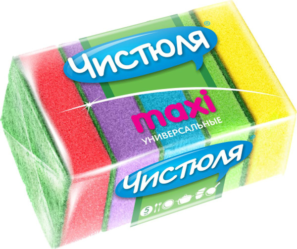 Губка Чистюля, 1 уп, Поролон, Абразив по низкой цене с доставкой в ...
