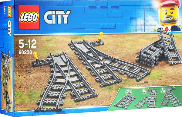 LEGO City Trains 60238 Железнодорожные стрелки Конструктор - купить с ...