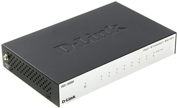 Коммутатор D-Link DES-1008D/L2B 8x100Mb неуправляемый, шт - купить по ...