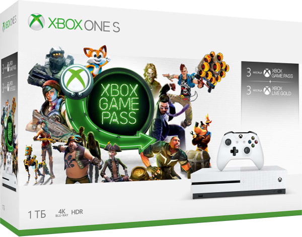 Игровая приставка Xbox One S 1 ТБ + игровой абонемент на 3 месяца ...