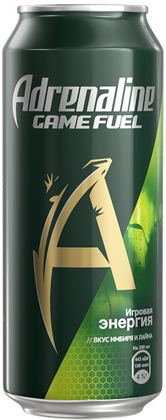 Adrenaline Game Fuel Лайм-Имбирь энергетический напиток, 0,5 л - купить ...