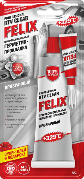 Герметик прокладка Felix прозрачный 85г - купить по выгодной цене в ...
