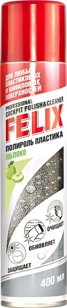 Полироль пластика Яблоко (400мл) (FELIX)