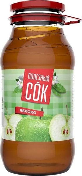 Сок Полезный сок "Яблочный" с мякотью, 1,8 л - купить с доставкой по ...