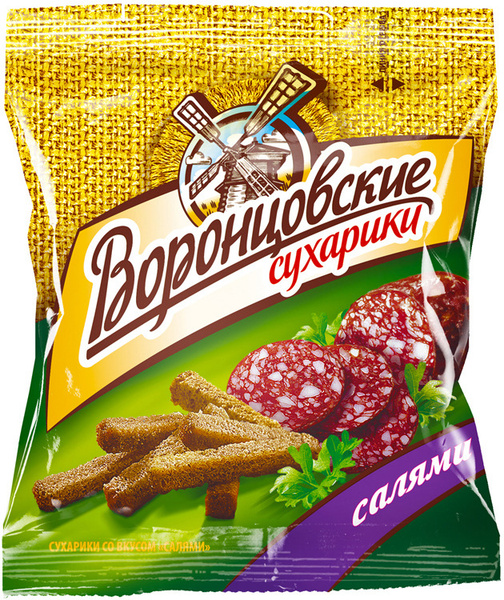 Сухарики Воронцовские, салями оригинальная, 40 г - купить с доставкой ...