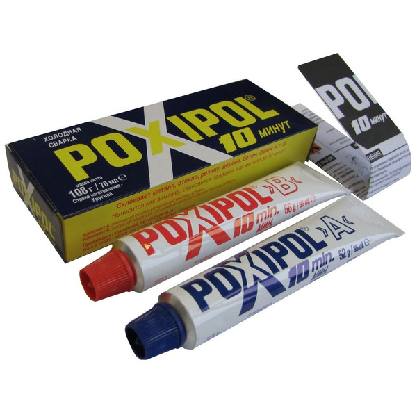 Холодная сварка Poxipol, двухкомпонентный, серый, 70 мл, 82 грамма ...