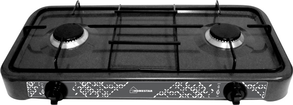 Плитка газовая HOMESTAR HS-1202, 2 конф. черная - купить с доставкой по ...