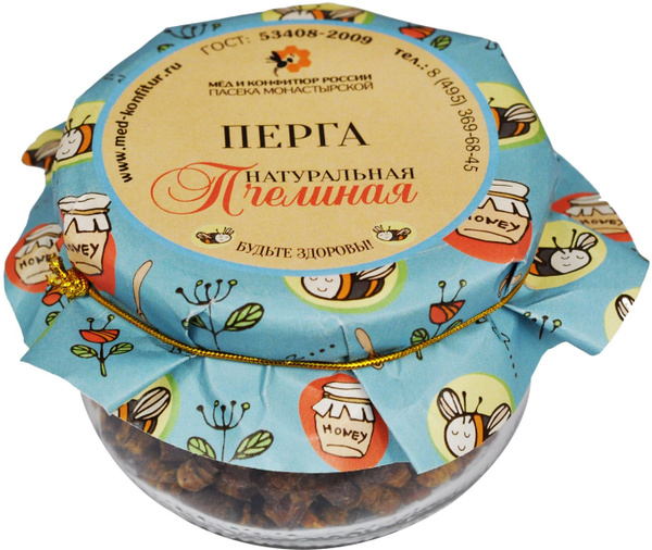 Перга пчелиная Мед и Конфитюр России. Пасеки Монастырской, 130 г ...