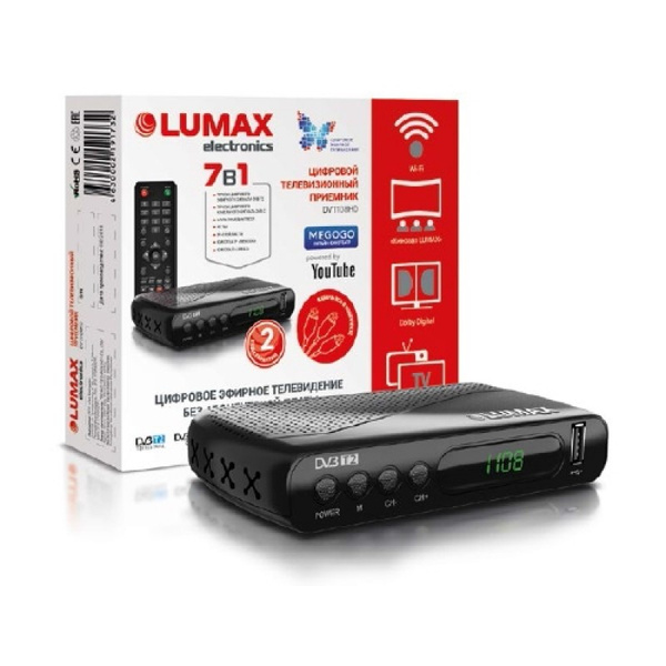 ТВ-тюнер Lumax DV1108HD, черный купить по выгодной цене в интернет ...