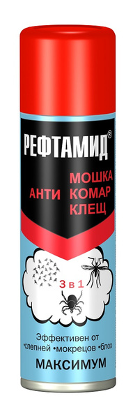 Средство от насекомых Рефтамид "Максимум" 147 мл. от клеща и комара ...