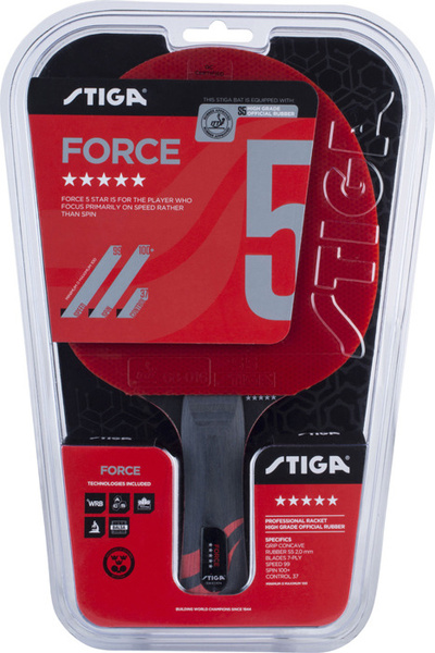 Ракетка для настольного тенниса Stiga Force 5-звезд, 1215-3017-01 ...
