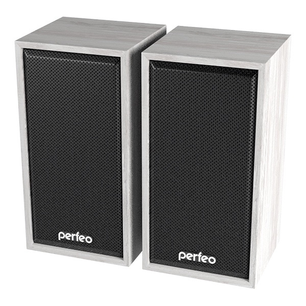 Колонки Perfeo CABINET 2.0 мощность2х3 Вт (RMS), белый дуб, USB ...