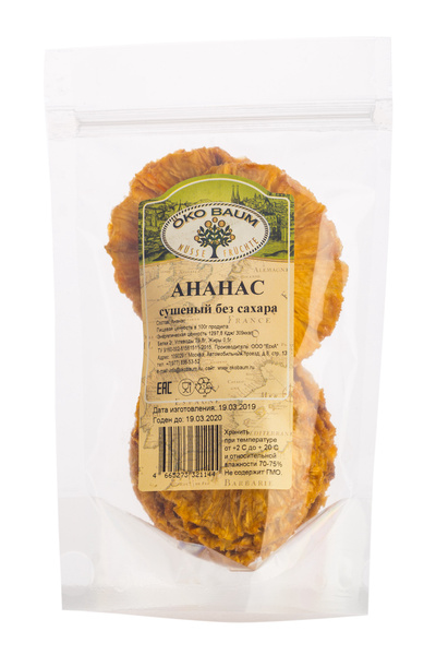 Сухофрукты Oko Baum Ананас сушеный кольцами, без сахара ...
